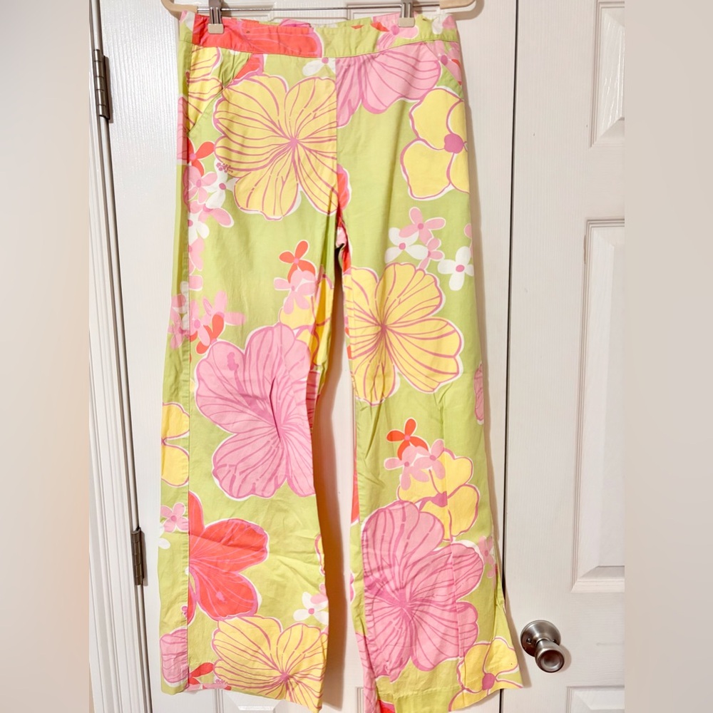 Lilly Pulitzer Pink and Yellow Floral pants